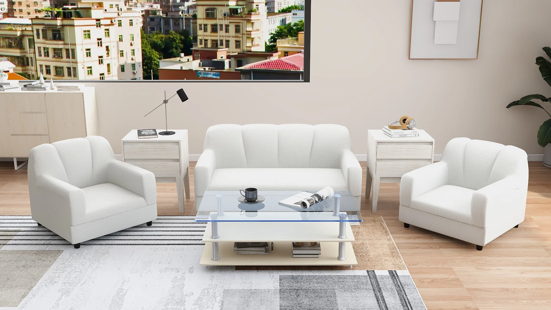 BERN 2-1-1 Fabric Sofa Set - Image 7