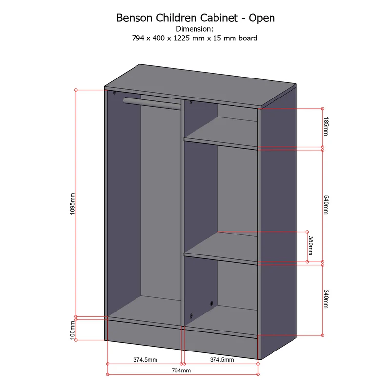Blowout Sale - Benson Children Cabinet - Image 2
