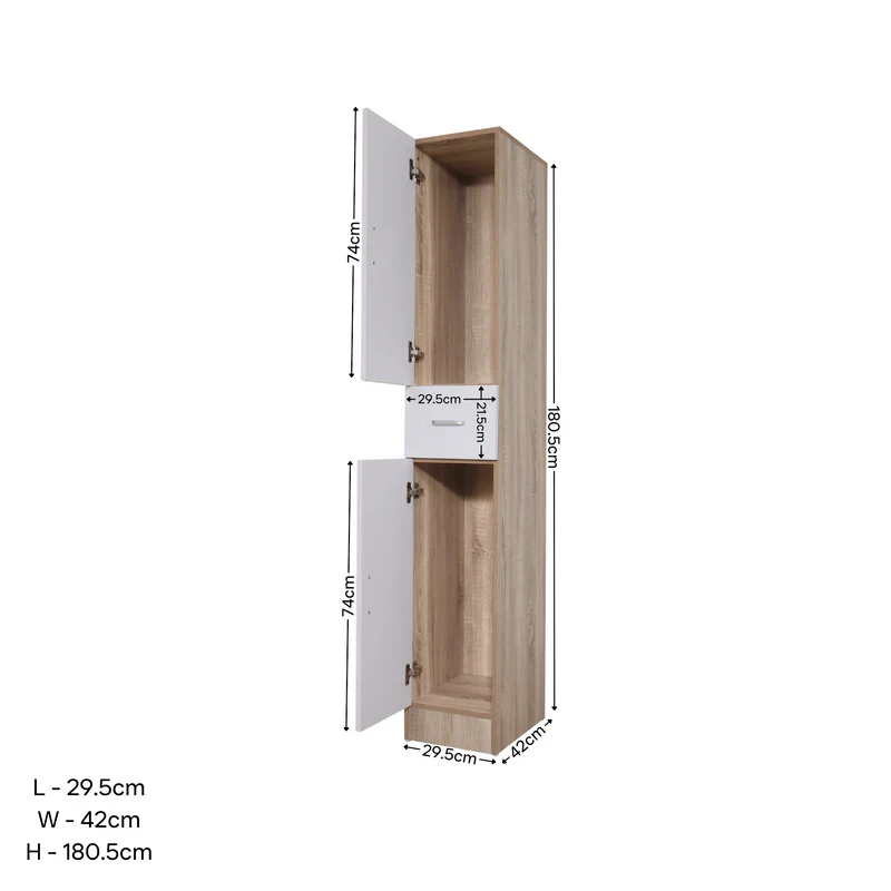 Blowout Sale - Mercy Kitchen Tall Cabinet 2-Door; 1-Drawer - Image 2