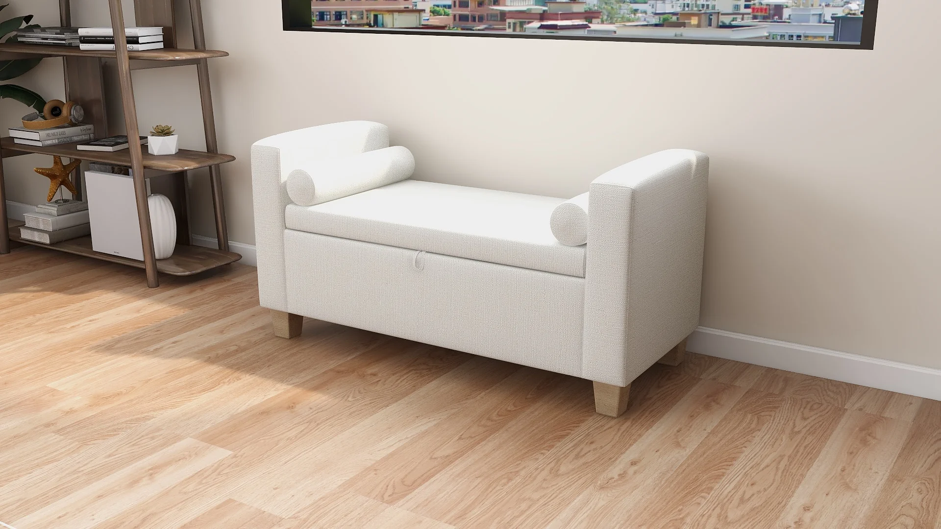 CHARM Fabric Bench with Storage - Image 12