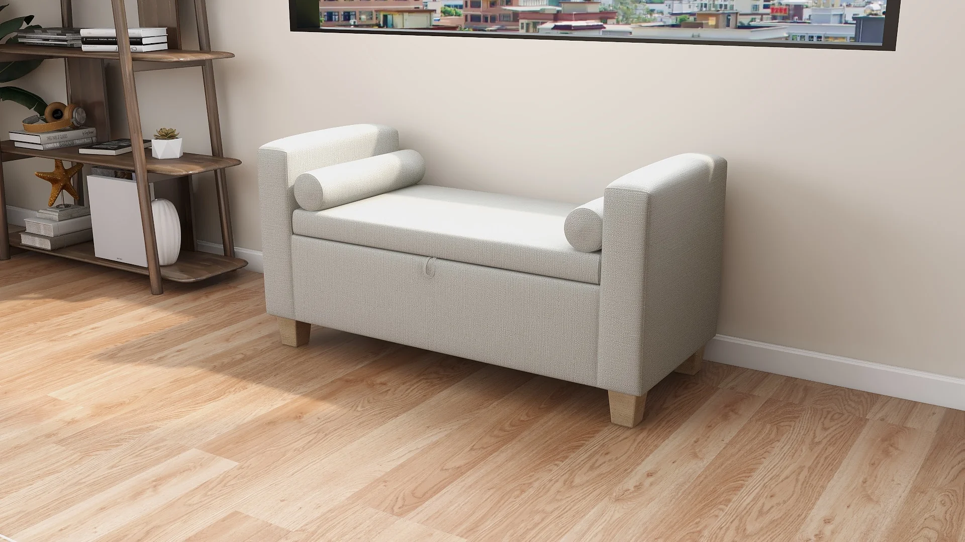 CHARM Fabric Bench with Storage - Image 6