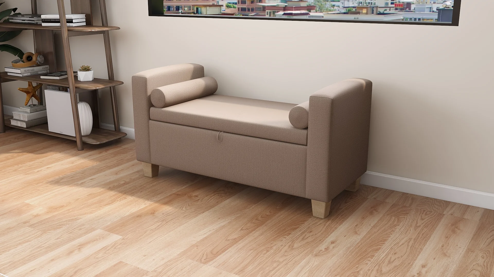 CHARM Fabric Bench with Storage - Image 8