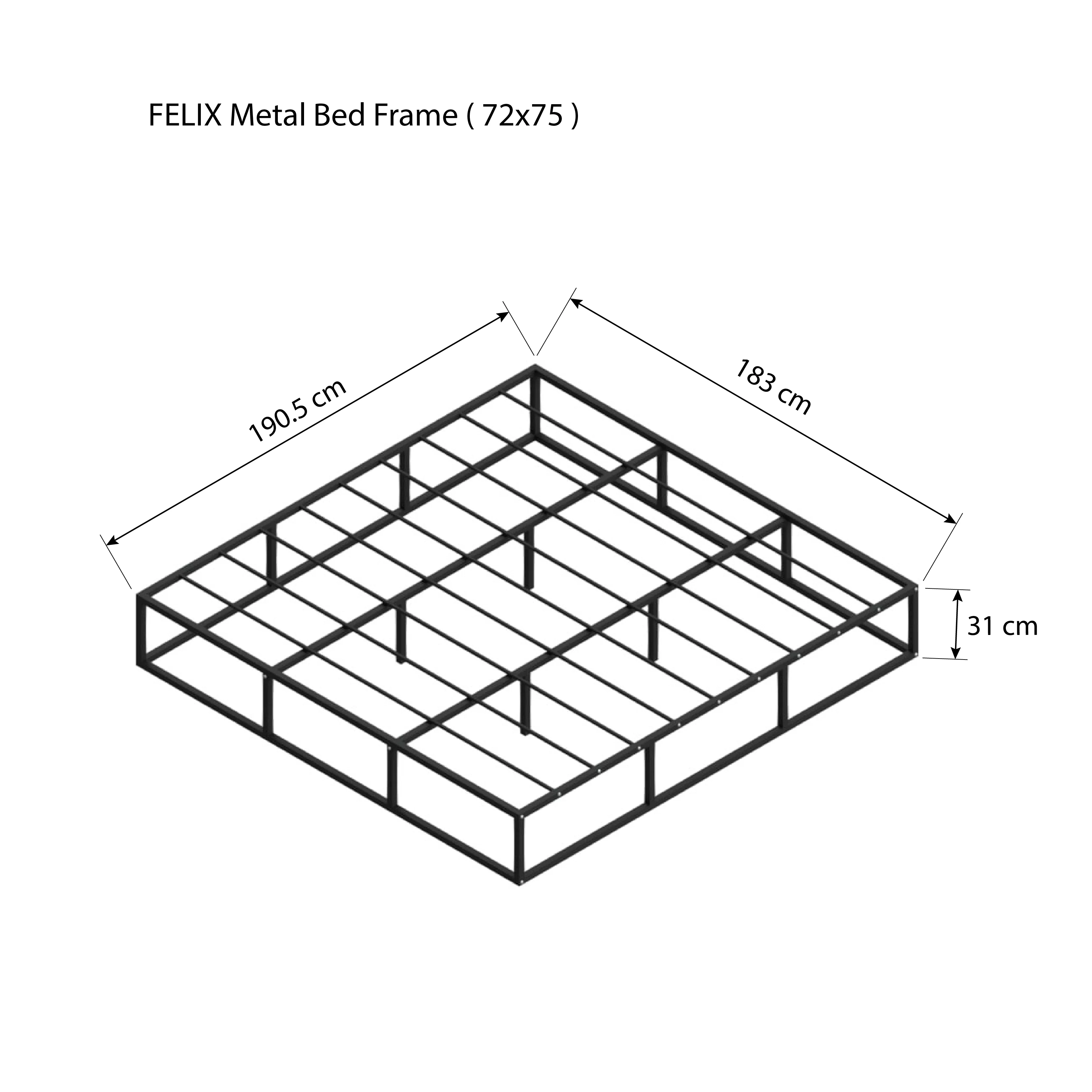 Felix Metal Bed Frame - Image 12