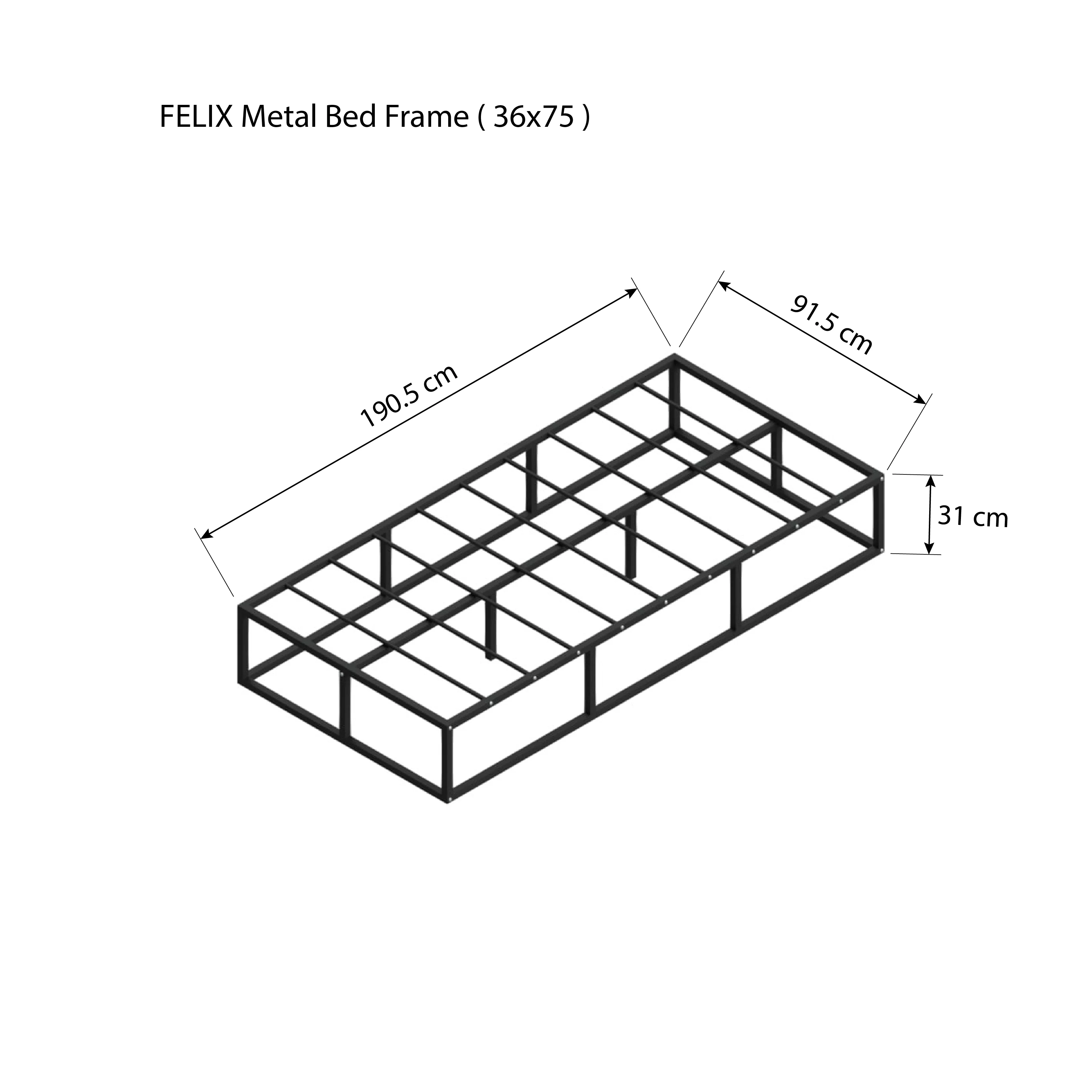 Felix Metal Bed Frame - Image 8