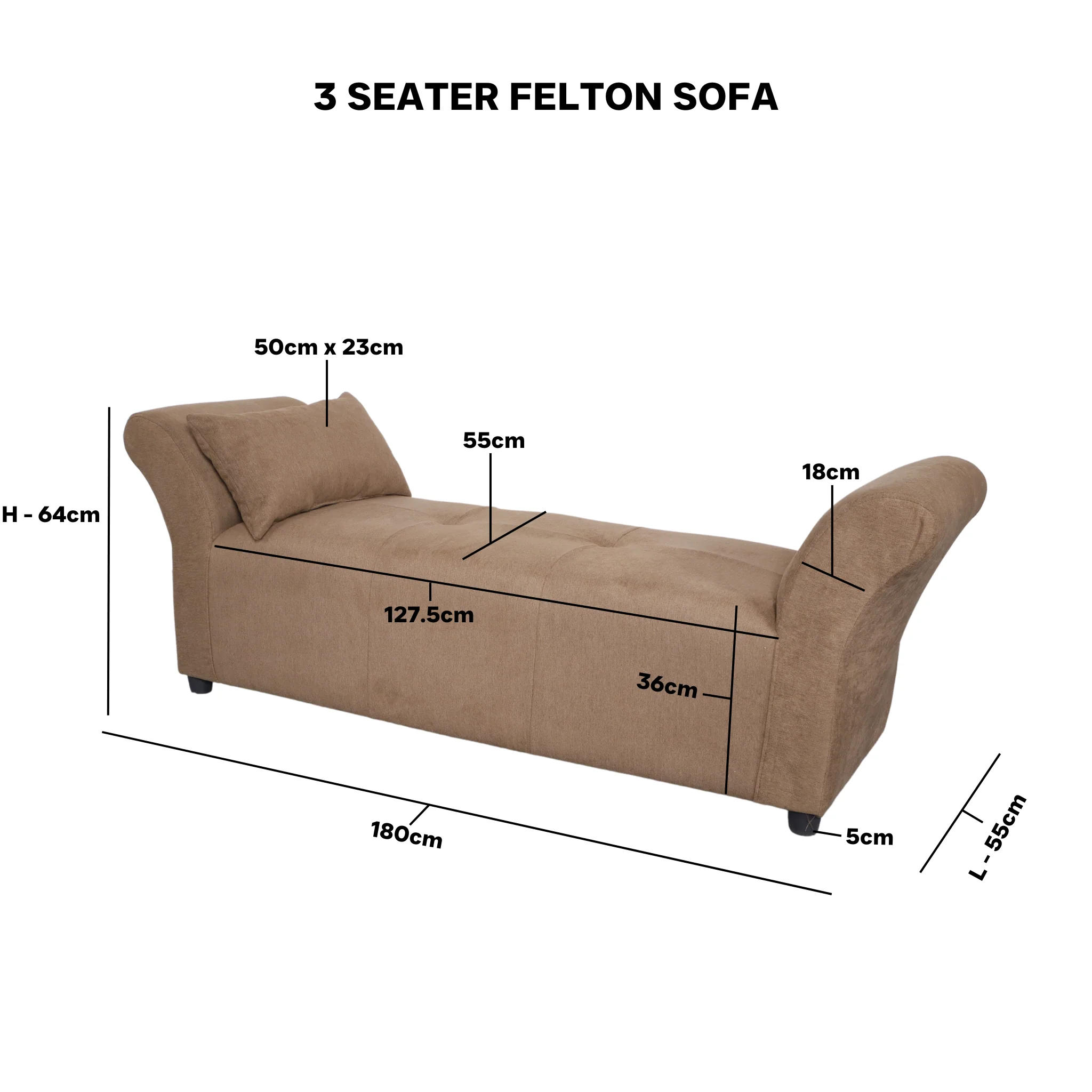 Felton Bench Sofa - Image 3
