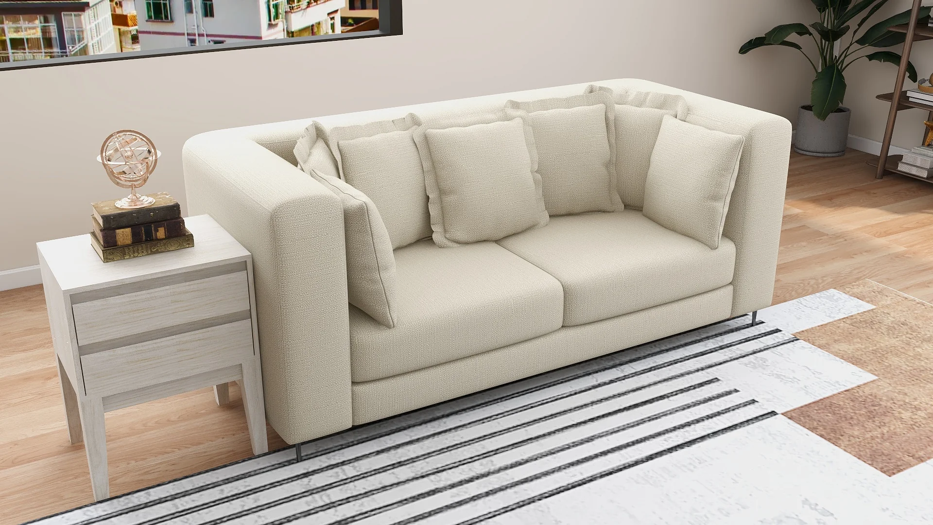 Fest 3-Seater Fabric Sofa - Image 4