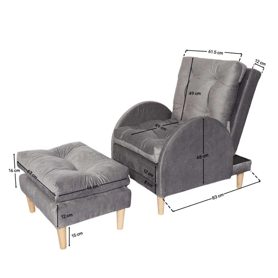 FIONA Reclining Fabric Chair - Image 3