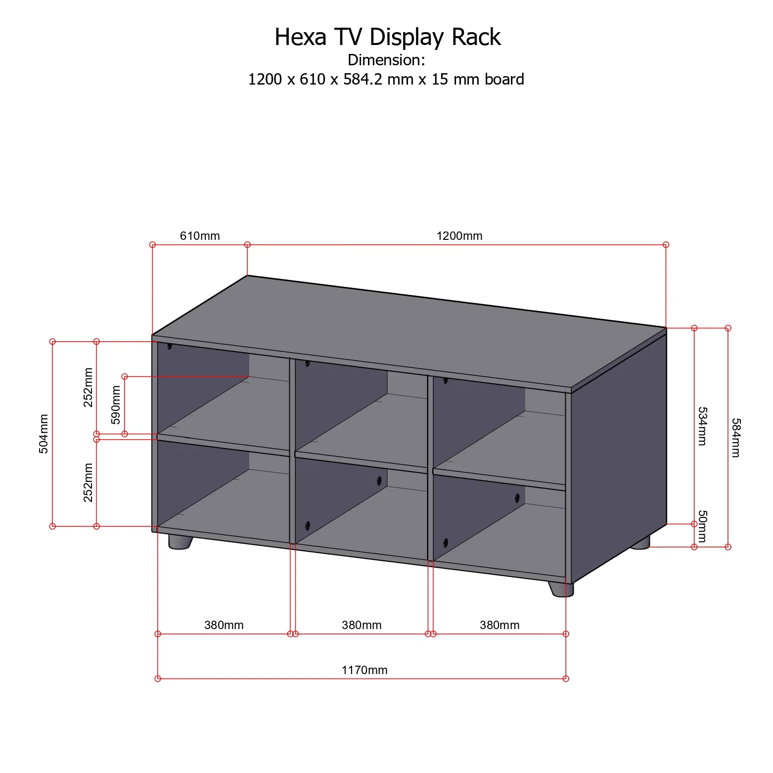 HEXA TV Display Rack - Image 5