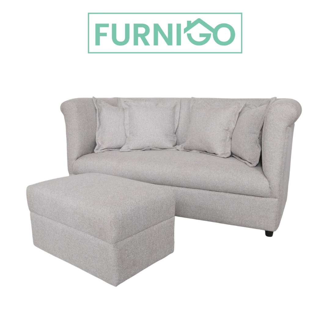 JAMIA 3 Seater with Ottoman Fabric Sofa - Image 15