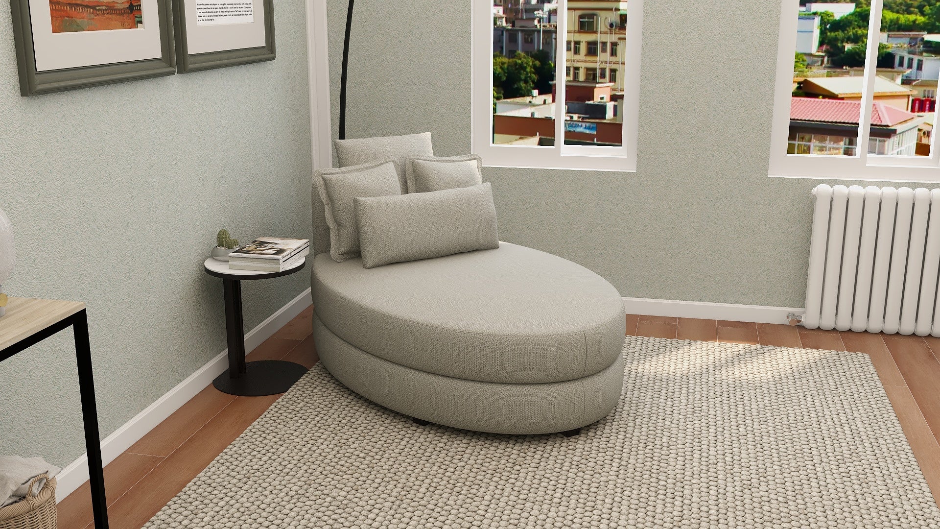 LEONIE Chaise Fabric Couch - Image 4