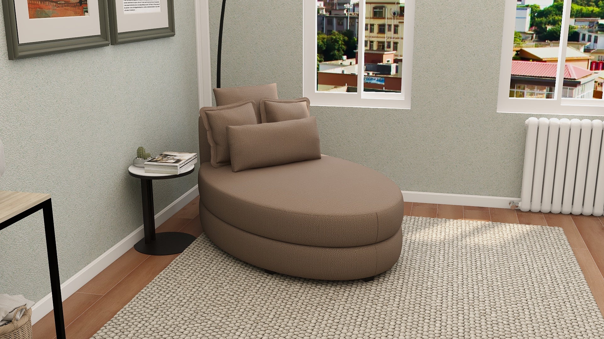 LEONIE Chaise Fabric Couch - Image 5