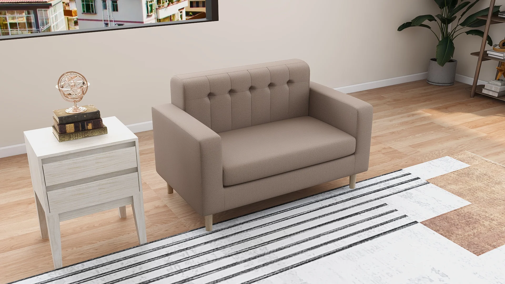 Maxine 2-Seater Fabric Sofa - Image 5