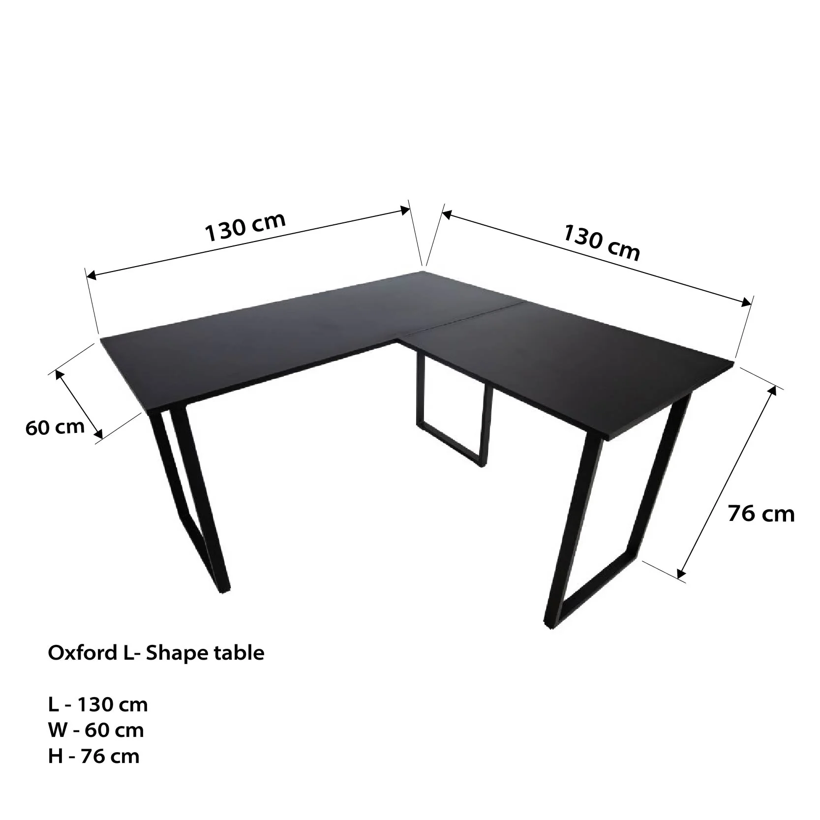 OXFORD L-Shape Office Table Only - Image 8