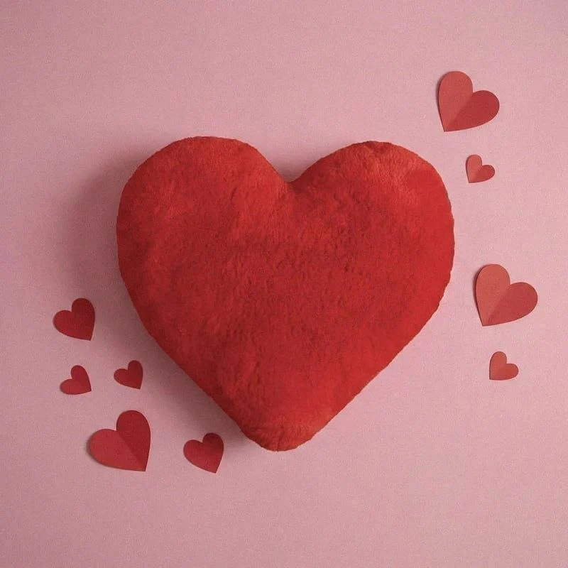 Pica Pillow - Fluffy Heart Plush Pillow