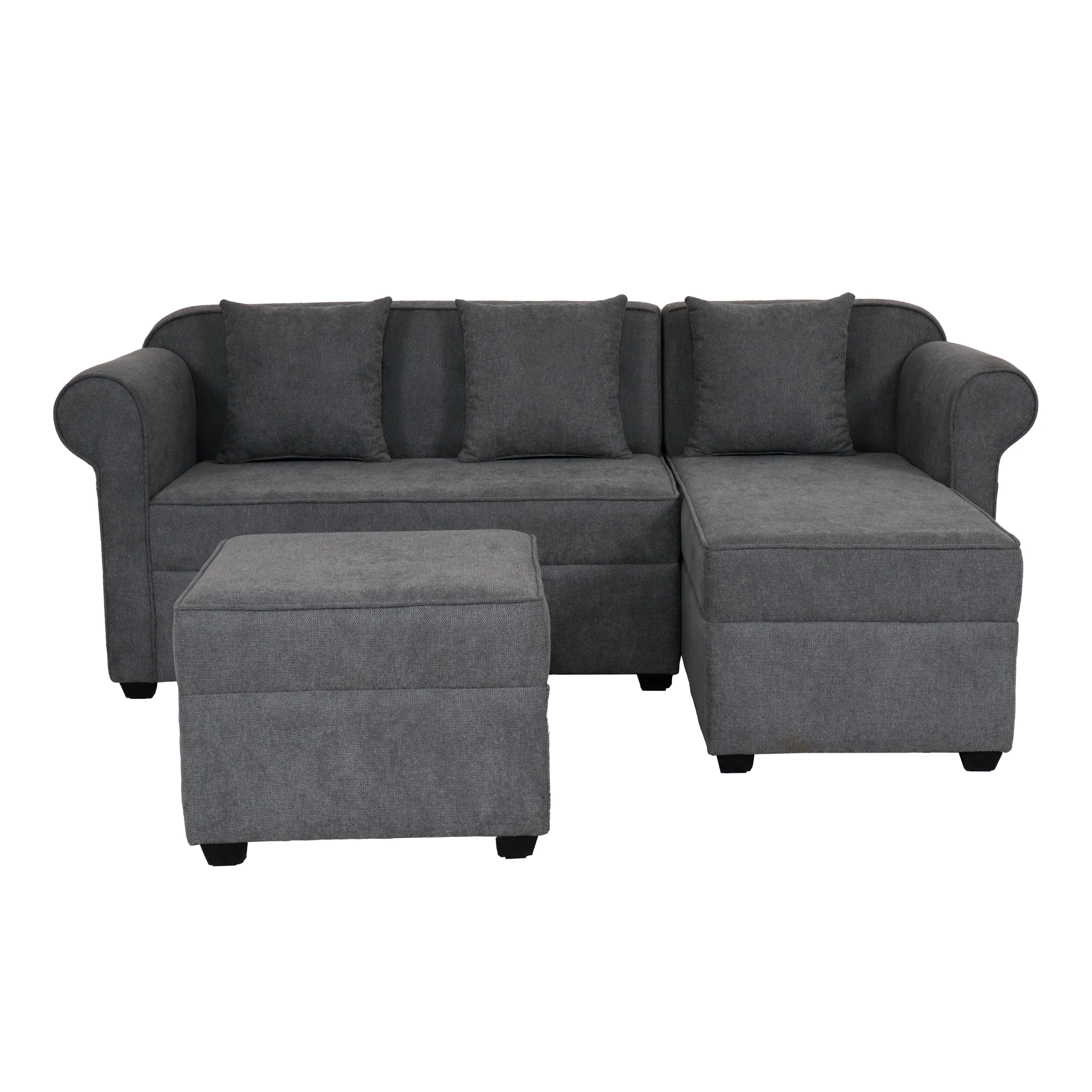 Rome L-Shape Fabric Sofa - Image 3