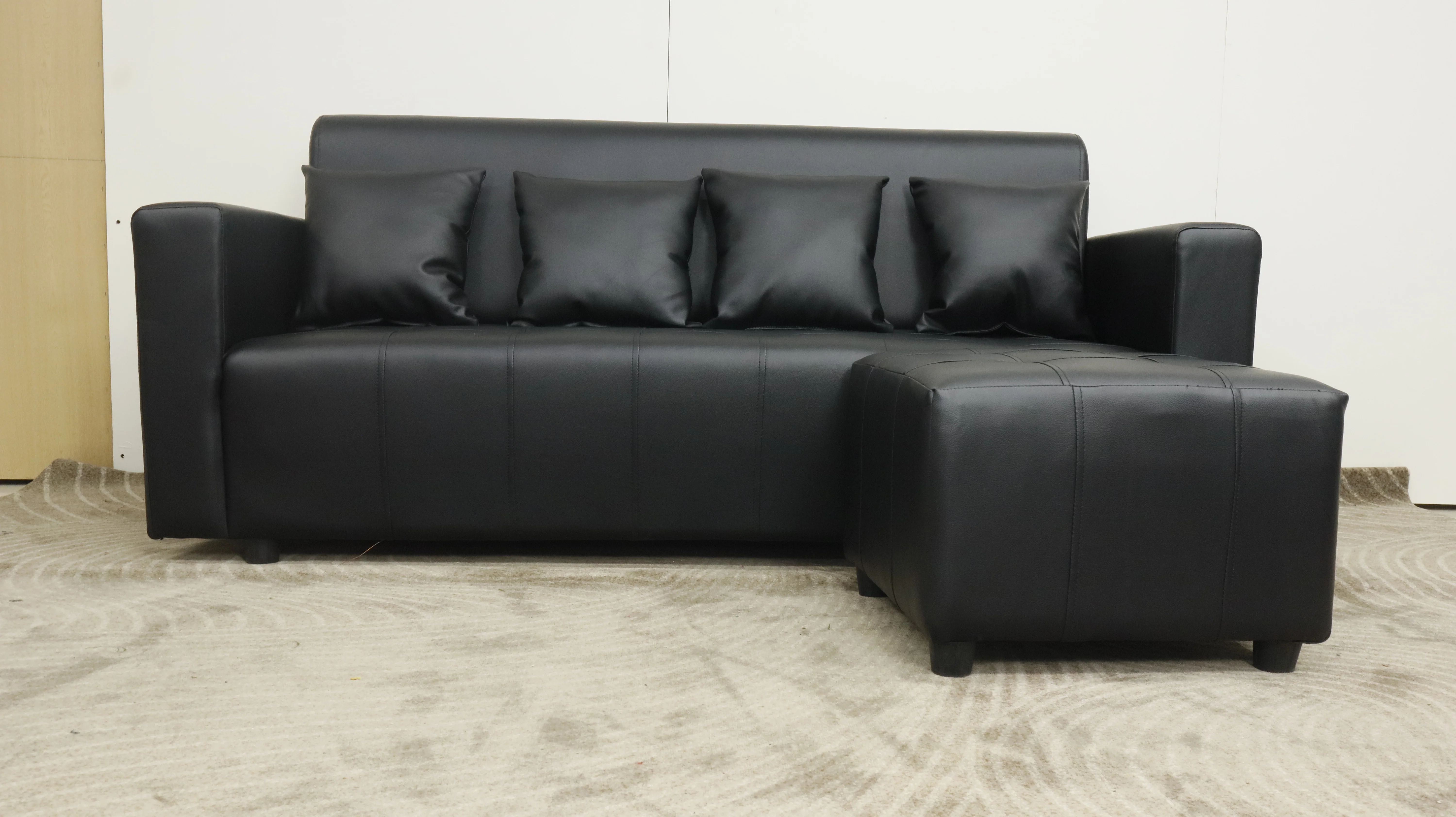 Sage Reversible Leather Sofa Set - Image 3