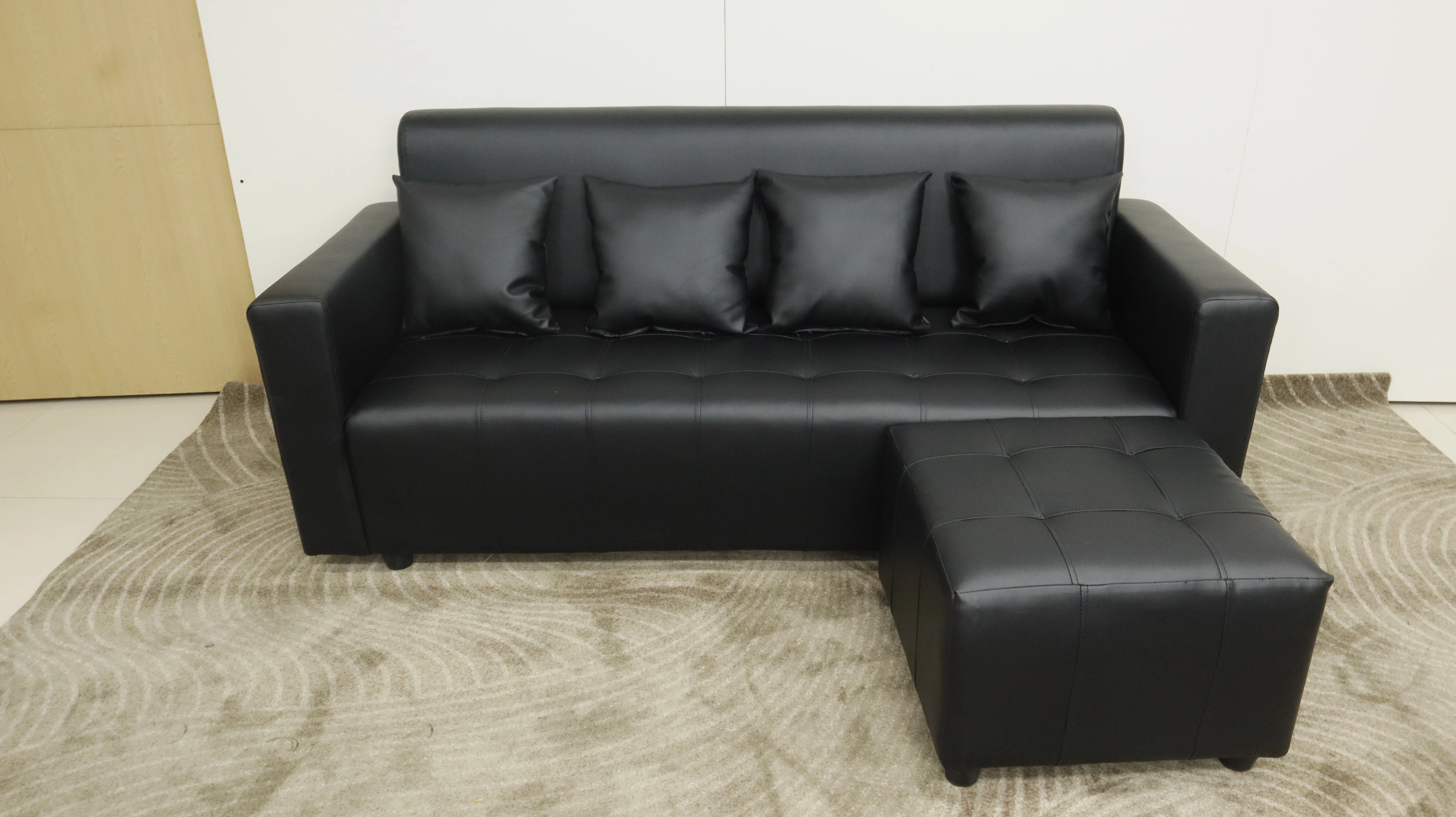 Sage Reversible Leather Sofa Set - Image 4