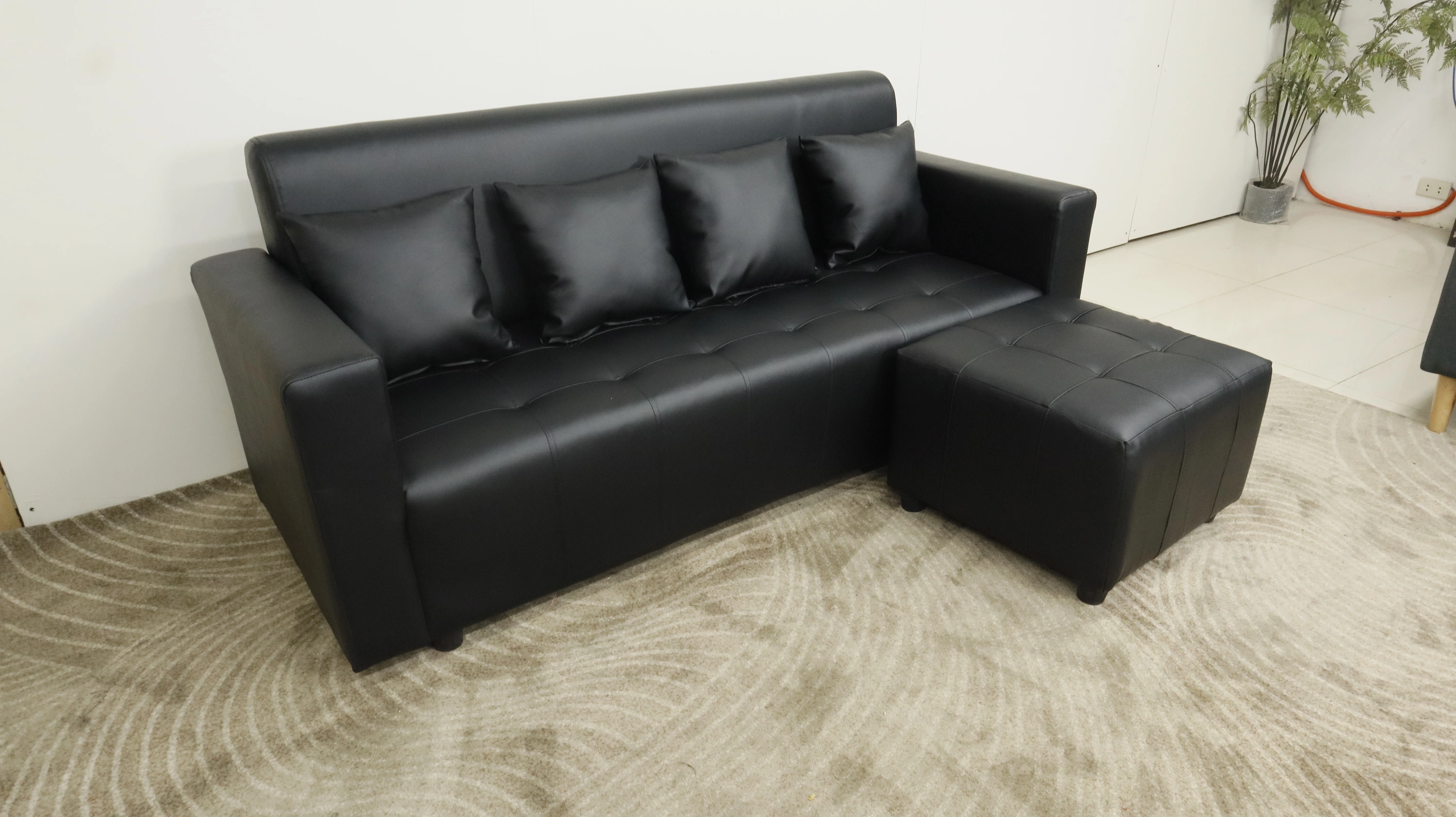Sage Reversible Leather Sofa Set - Image 5