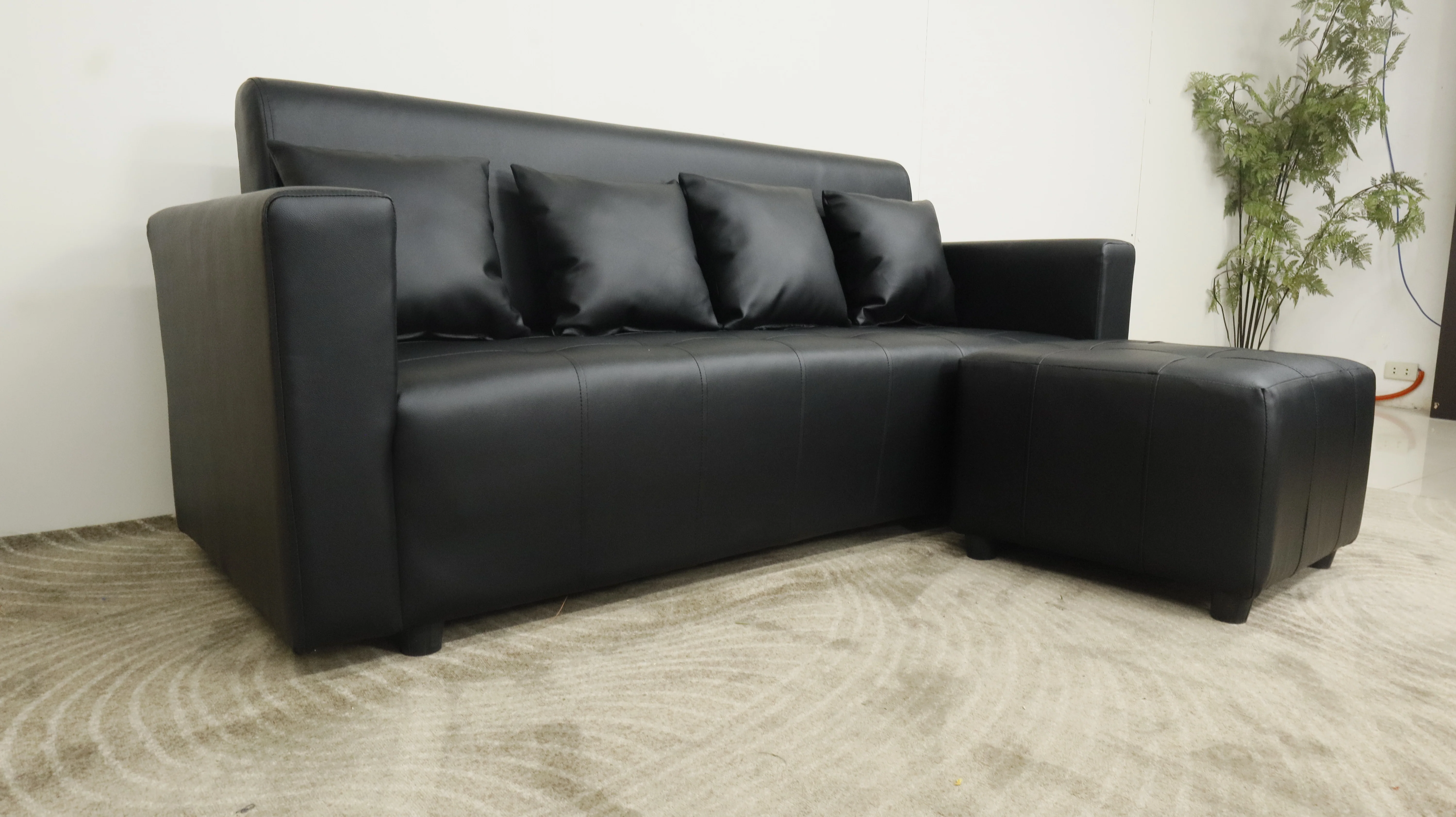 Sage Reversible Leather Sofa Set - Image 6