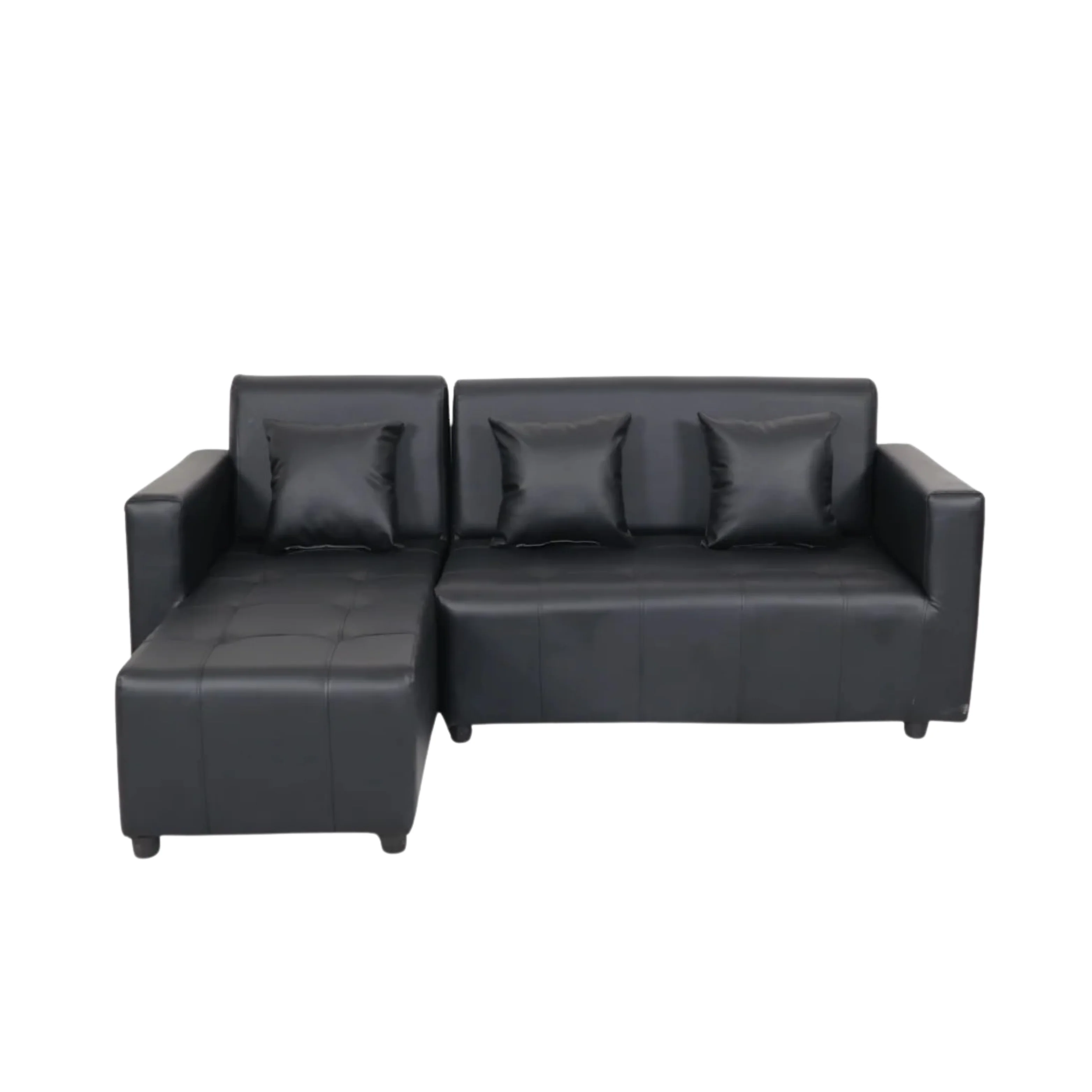 Sage L-Shape Leather Sofa Set - Image 3
