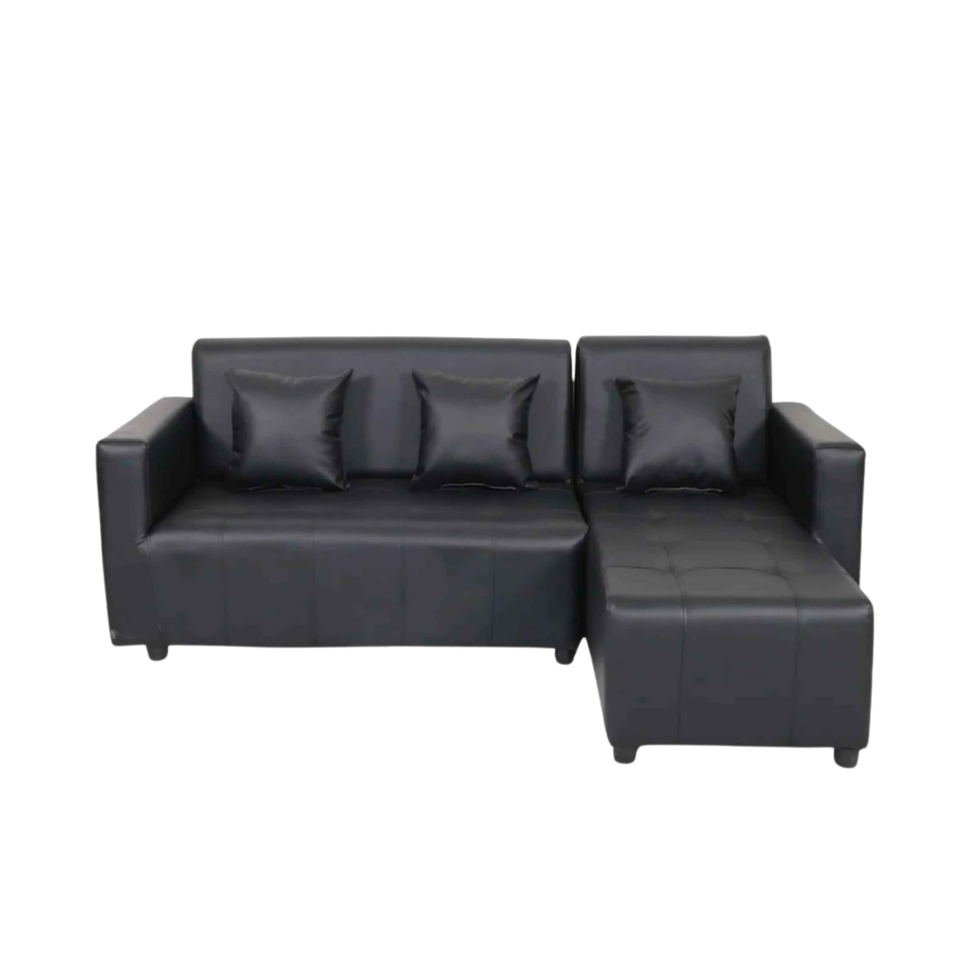 Sage L-Shape Leather Sofa Set - Image 4