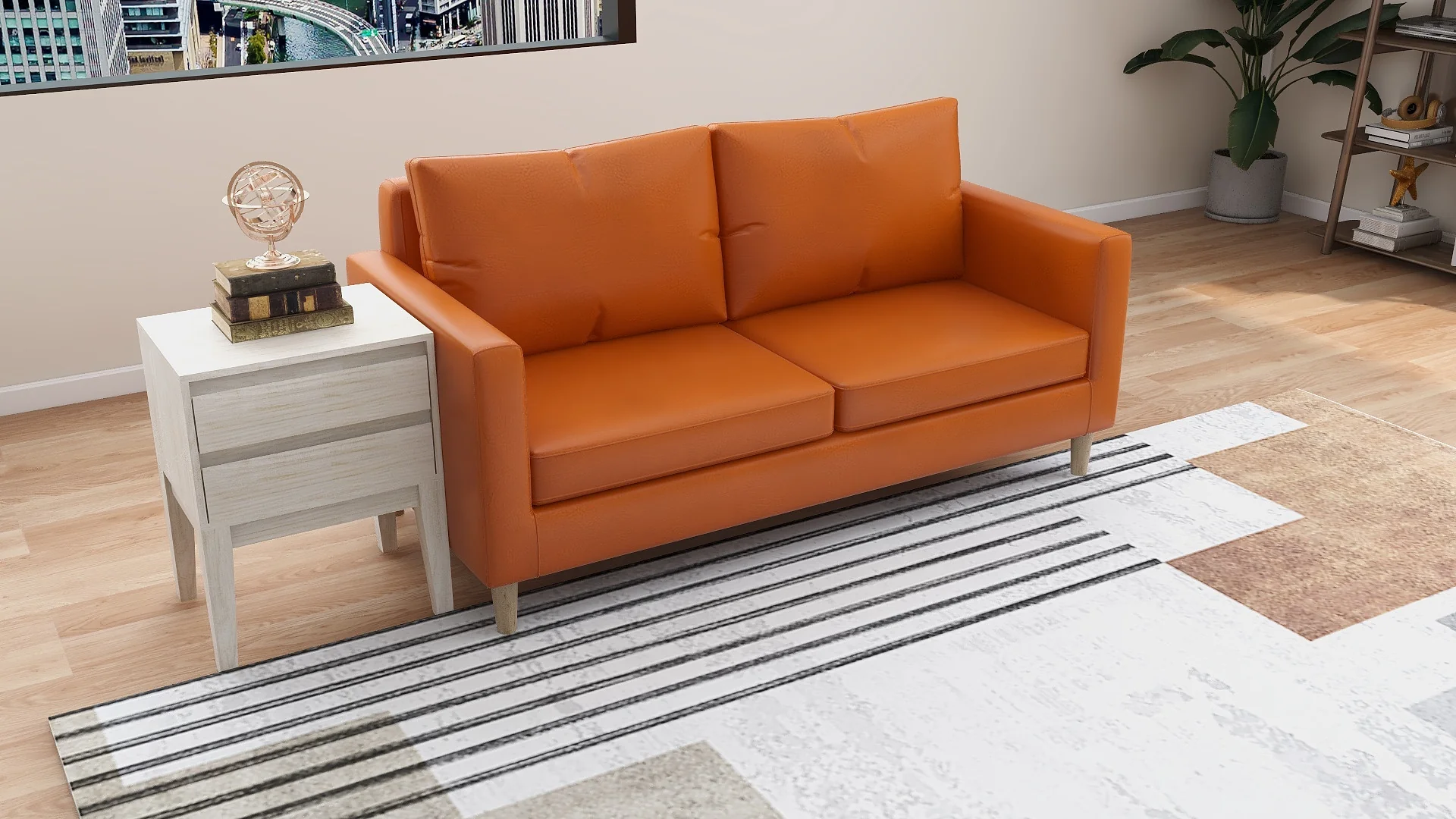 Sander 2-Seater Leather Sofa - Image 3