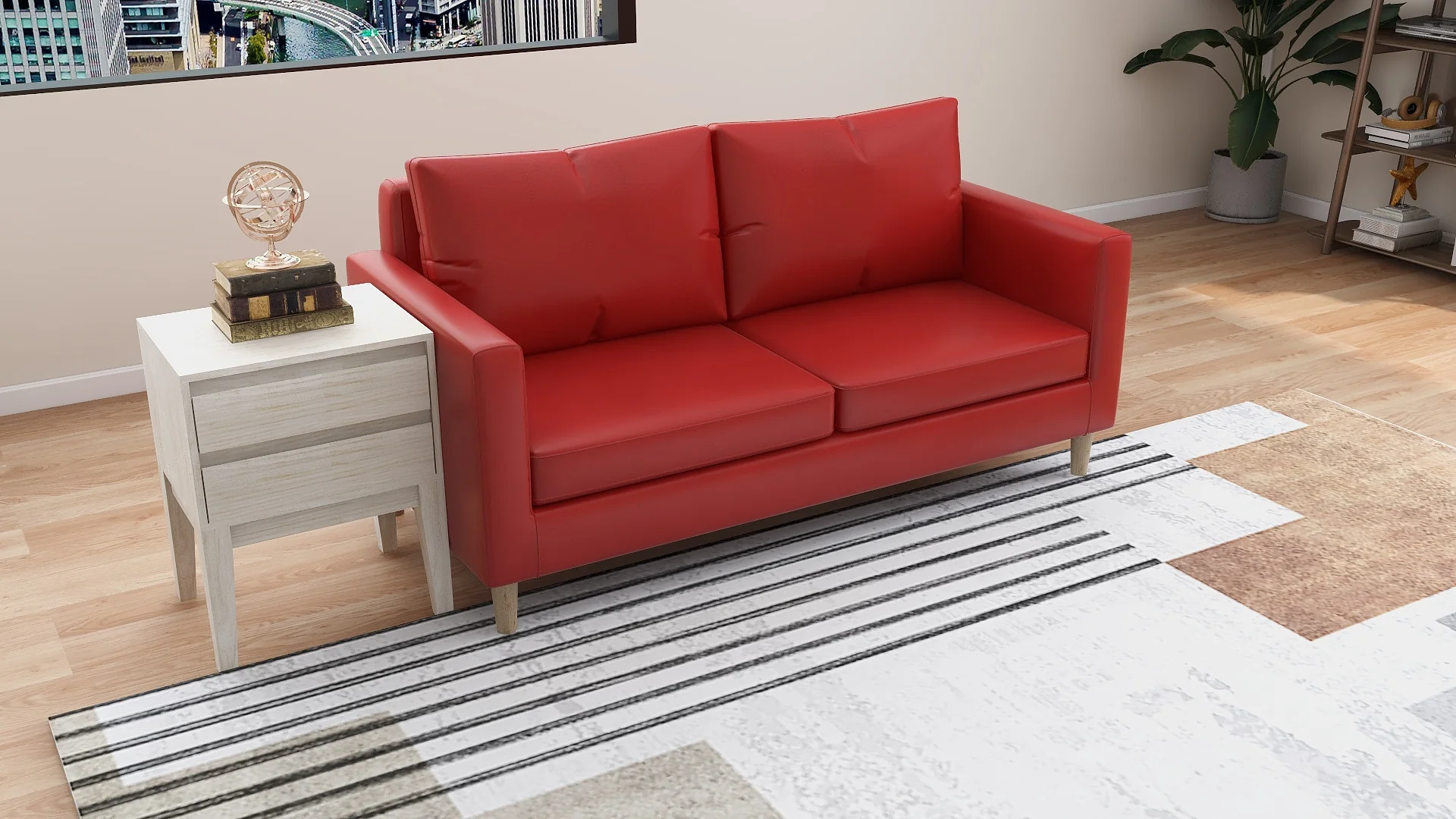 Sander 2-Seater Leather Sofa - Image 4
