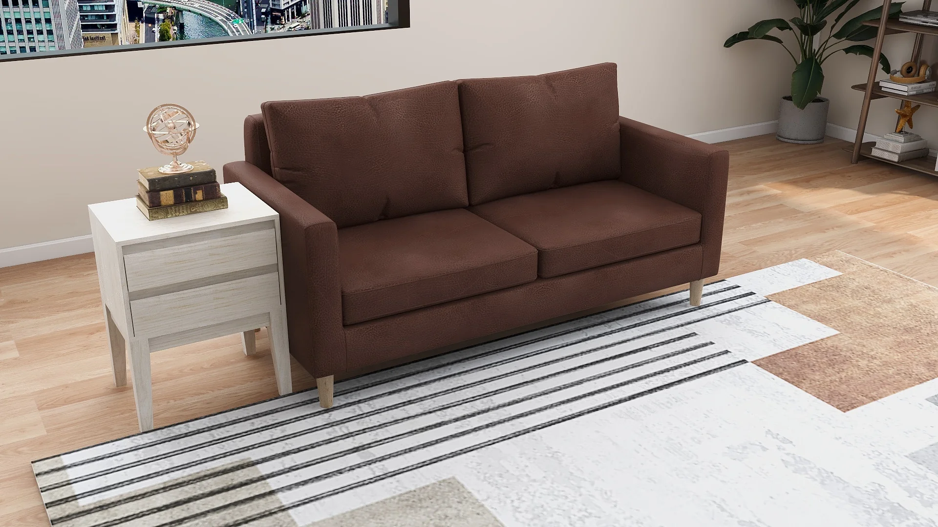 Sander 2-Seater Leather Sofa - Image 6