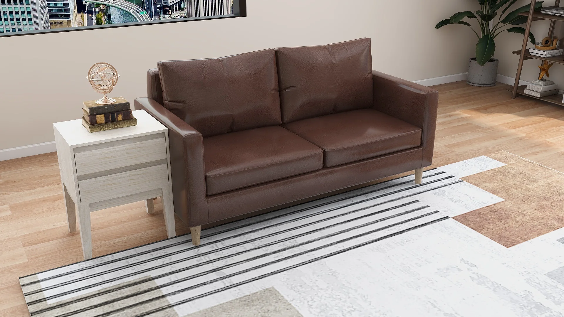 Sander 2-Seater Leather Sofa - Image 8