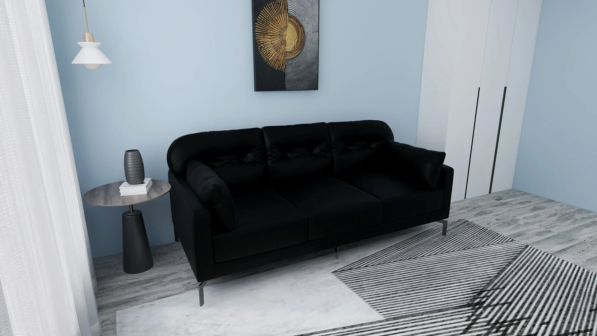 Willy 3-Seater Leather Sofa - Image 5
